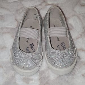 Silver sparkle Mary janes